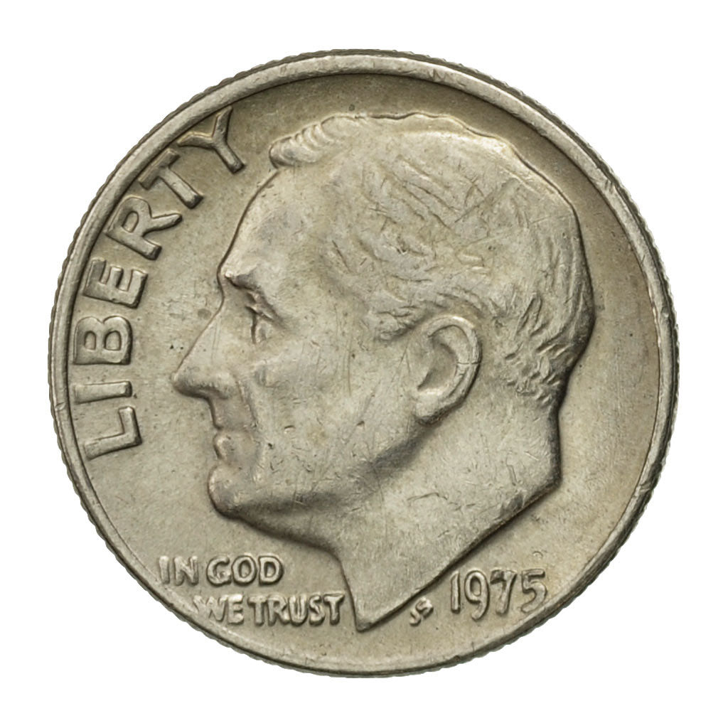 Monnaie, États-Unis, Roosevelt Dime, Dime, 1975, U.S. Mint, Philadelphie, TB+
