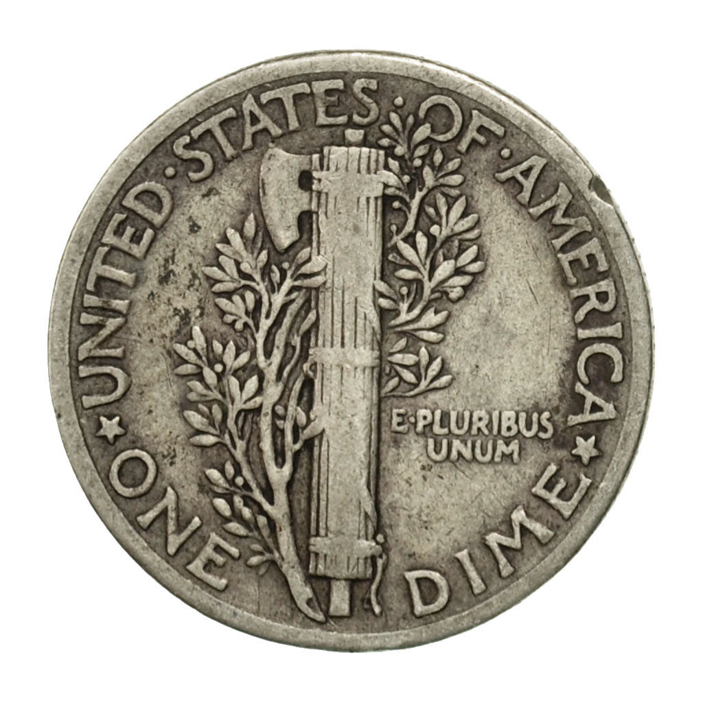 Coin, United States, Mercury Dime, Dime, 1938, U.S. Mint, Philadelphia