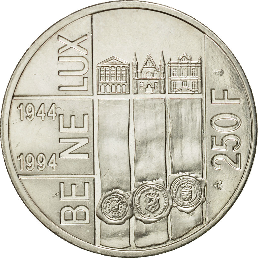 Coin, Belgium, 250 Francs, 250 Frank, 1994, Brussels, VF(30-35), Silver, KM:195