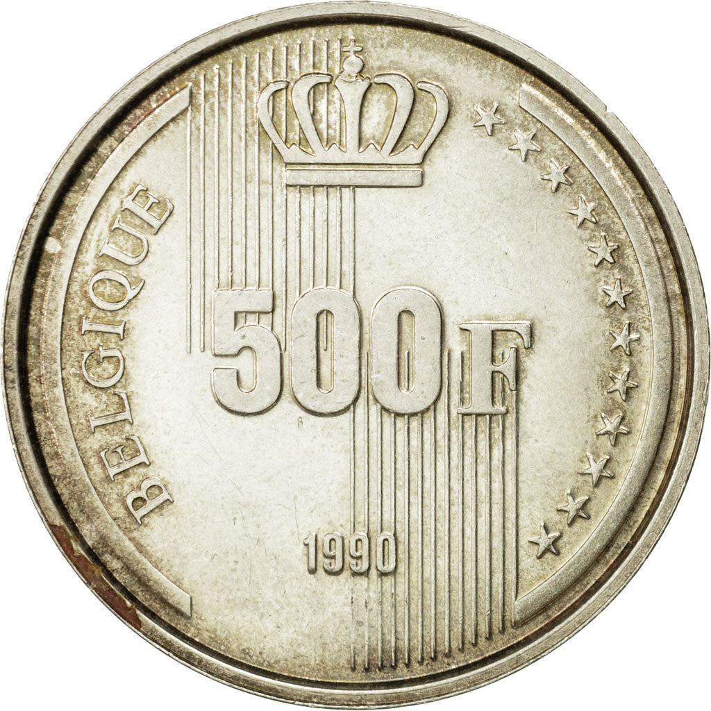 Monnaie, Belgique, 500 Francs, 500 Frank, 1990, Bruxelles, TB, Argent, KM:179