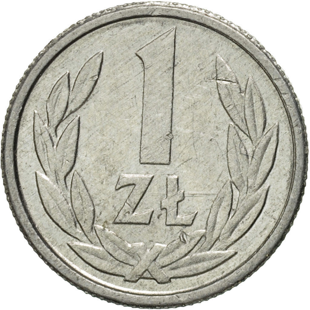 Coin, Poland, Zloty, 1990, Warsaw, EF(40-45), Aluminum, KM:49.3