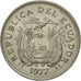 Moneta, Ecuador, Sucre, Un, 1977, MB+, Acciaio ricoperto in nichel, KM:83