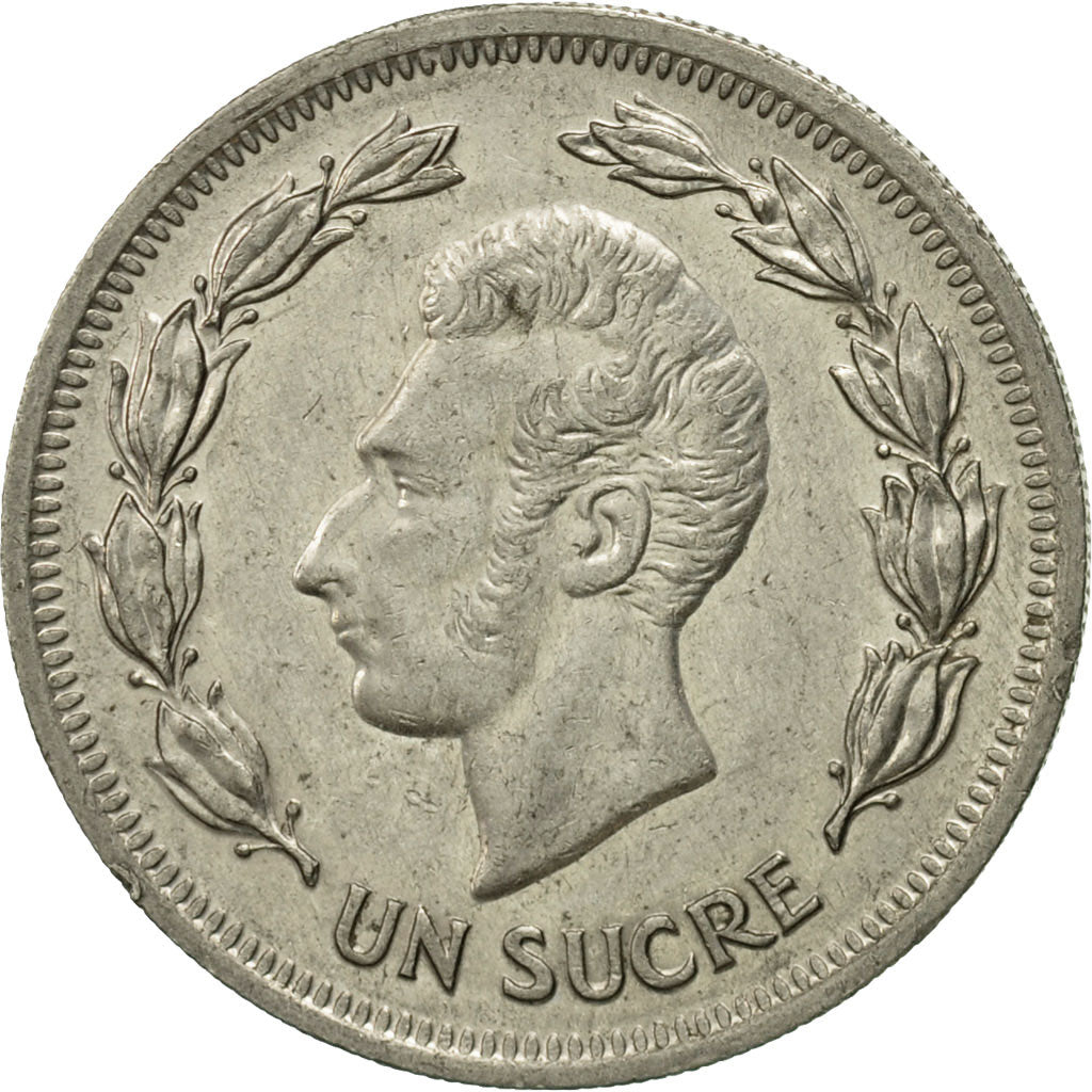 Coin, Ecuador, Sucre, Un, 1977, VF(30-35), Nickel Clad Steel, KM:83