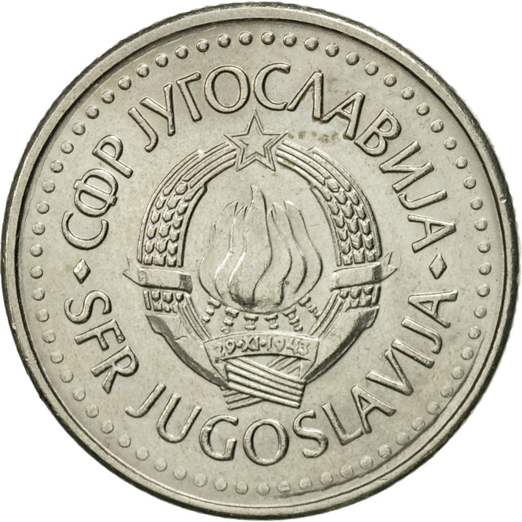 Coin, Yugoslavia, 10 Dinara, 1987, EF(40-45), Copper-nickel, KM:89