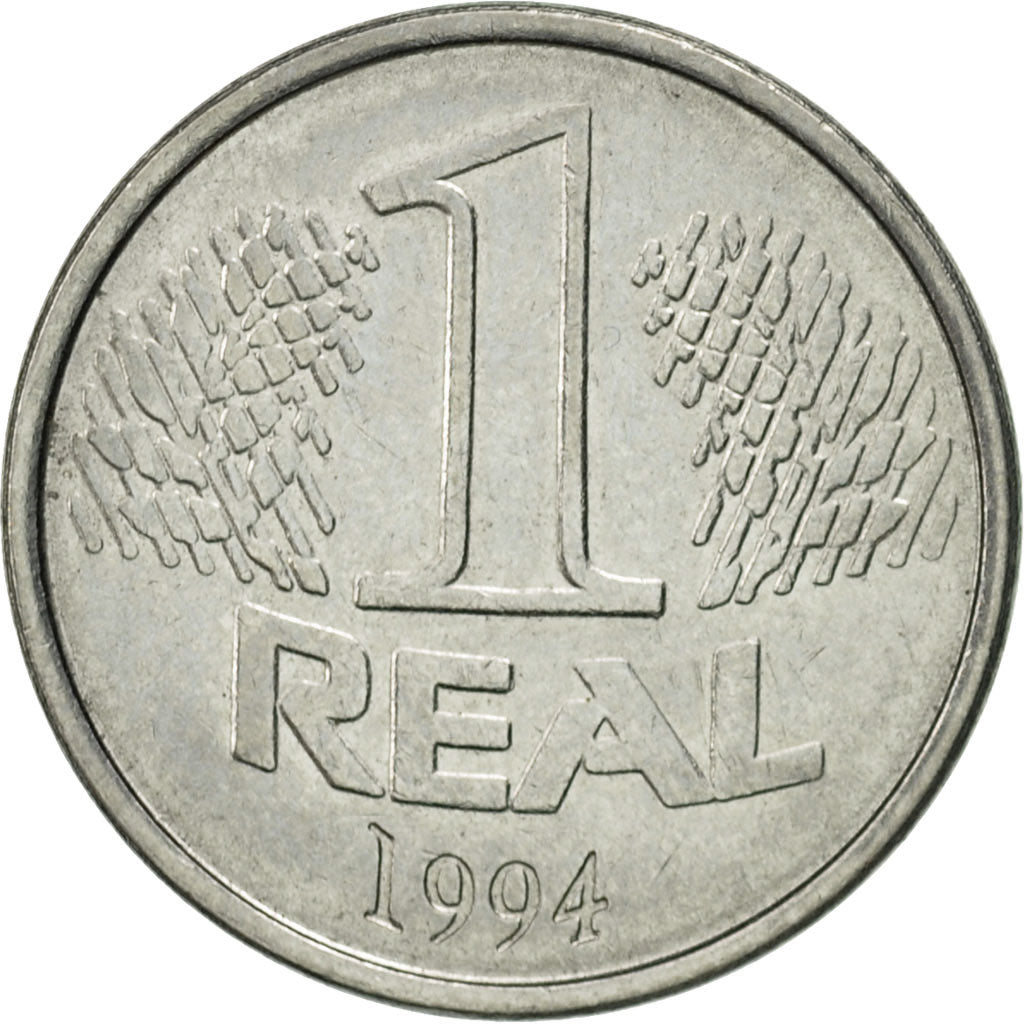 Coin, Brazil, Real, 1994, EF(40-45), Stainless Steel, KM:636