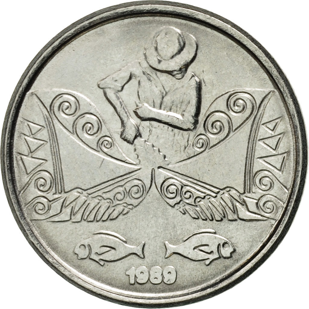 Coin, Brazil, 5 Centavos, 1989, VF(30-35), Stainless Steel, KM:612