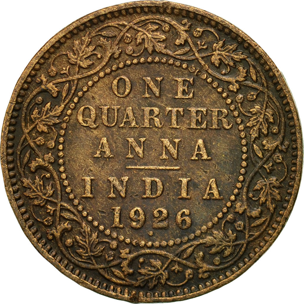 Monnaie, INDIA-BRITISH, George V, 1/4 Anna, 1926, TB+, Bronze, KM:512