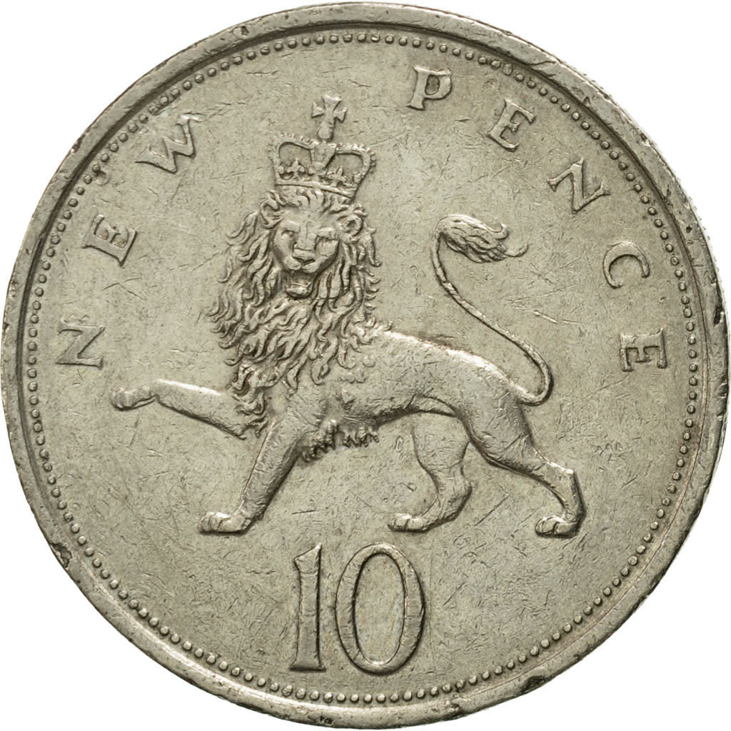 Munten, Groot Bretagne, Elizabeth II, 10 New Pence, 1975, FR+, Copper-nickel