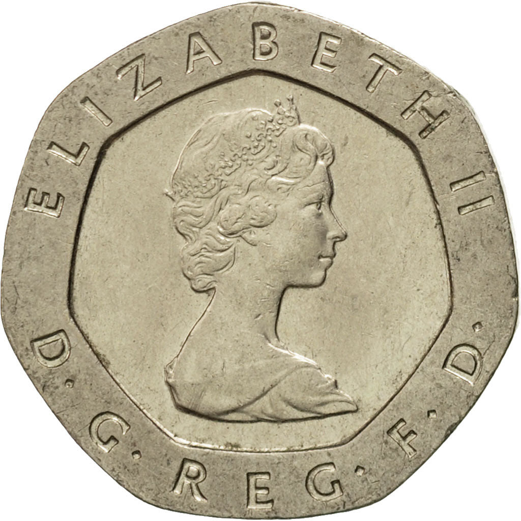 Coin, Great Britain, Elizabeth II, 20 Pence, 1982, VF(30-35), Copper-nickel