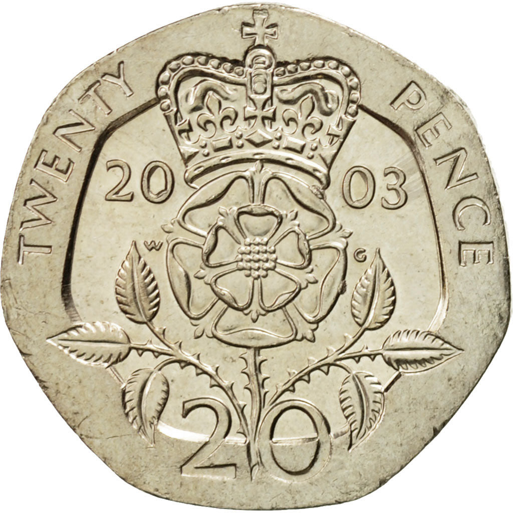 Münze, Großbritannien, Elizabeth II, 20 Pence, 2003, SS+, Copper-nickel