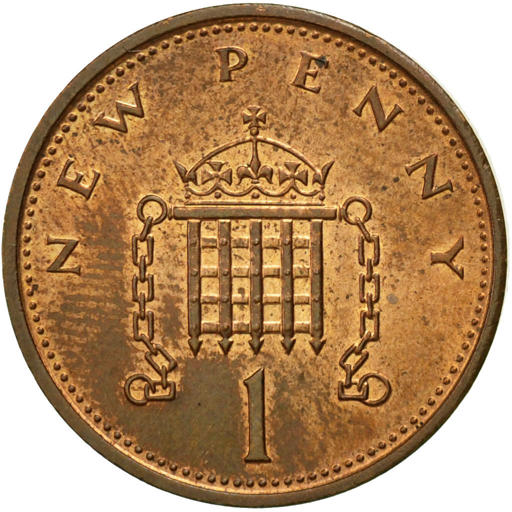Monnaie, Grande-Bretagne, Elizabeth II, New Penny, 1974, TTB+, Bronze, KM:915