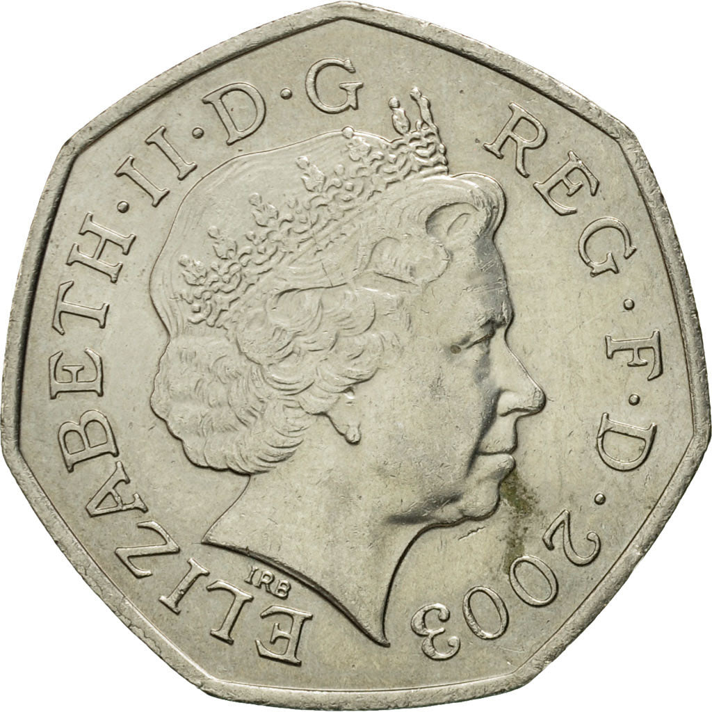 Coin, Great Britain, Elizabeth II, 50 Pence, 2003, British Royal Mint