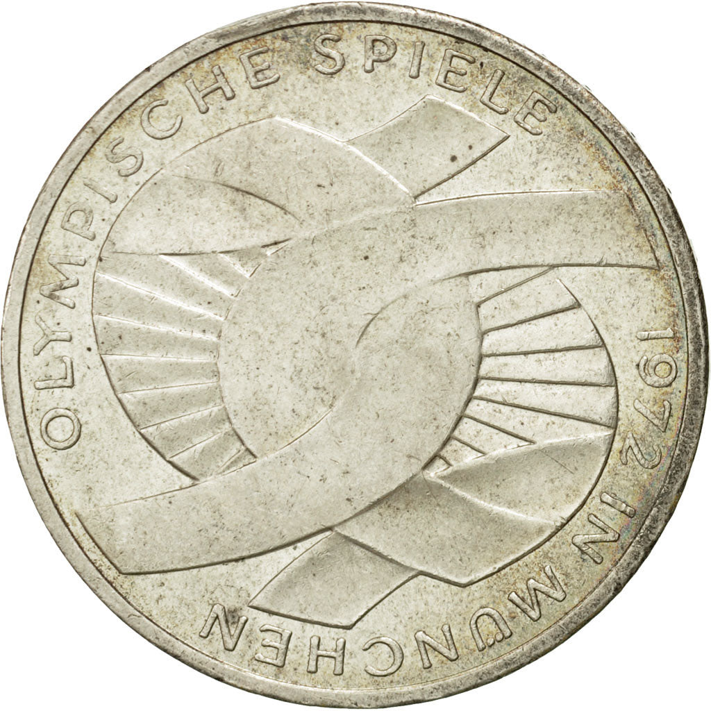 Münze, Bundesrepublik Deutschland, 10 Mark, 1972, Hamburg, S, Silber, KM:130