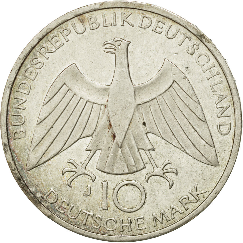 Münze, Bundesrepublik Deutschland, 10 Mark, 1972, Hamburg, S, Silber, KM:130