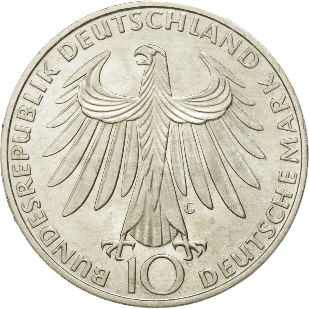 Moneta, GERMANIA - REPUBBLICA FEDERALE, 10 Mark, 1972, Karlsruhe, BB+, Argento