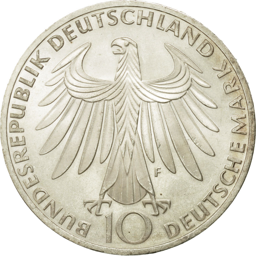 Moneta, GERMANIA - REPUBBLICA FEDERALE, 10 Mark, 1972, Stuttgart, BB, Argento