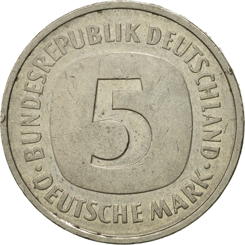 Coin, GERMANY - FEDERAL REPUBLIC, 5 Mark, 1988, Munich, VF(20-25), Copper-Nickel