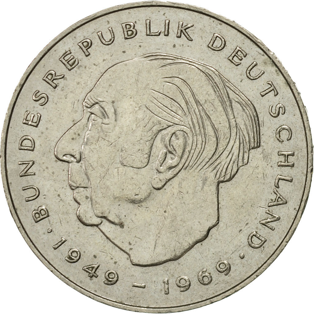 Munten, Federale Duitse Republiek, 2 Mark, 1969, Munich, ZF, Copper-Nickel Clad