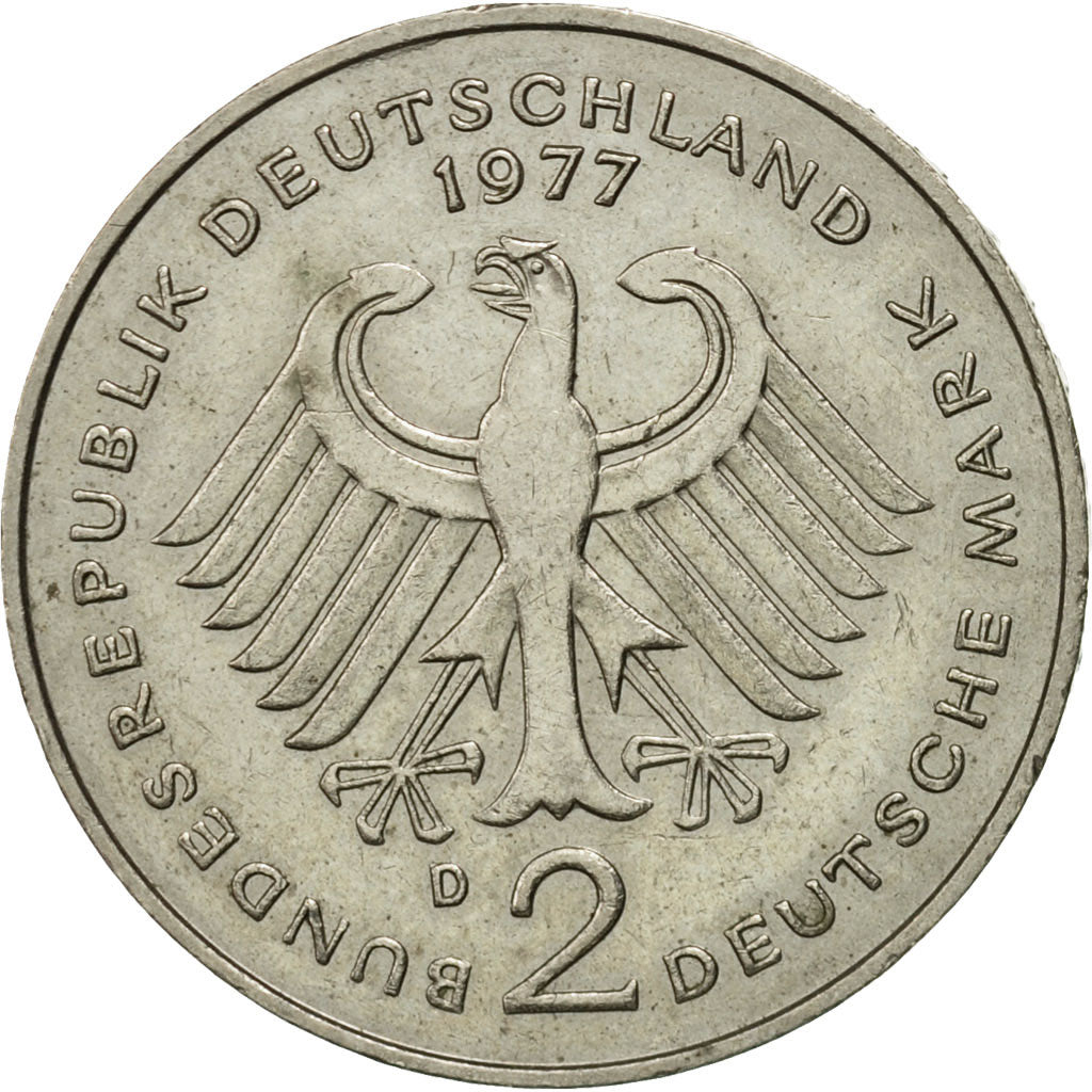 Munten, Federale Duitse Republiek, 2 Mark, 1969, Munich, ZF, Copper-Nickel Clad