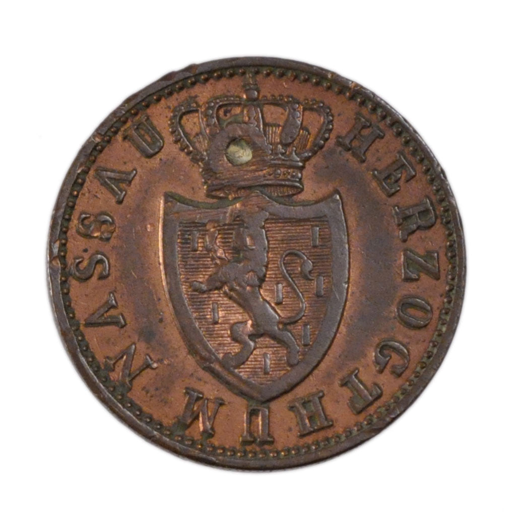 Monnaie, Etats allemands, NASSAU, Wilhelm, Kreuzer, 1830, TTB+, Cuivre
