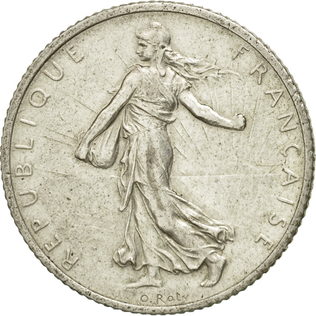 Monnaie, France, Semeuse, Franc, 1915, Paris, TB+, Argent, KM:844.1, Gadoury:467