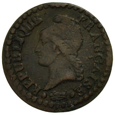 Moneta, Francia, Dupré, Centime, 1799, Paris, MB, Bronzo, KM:646, Gadoury:76