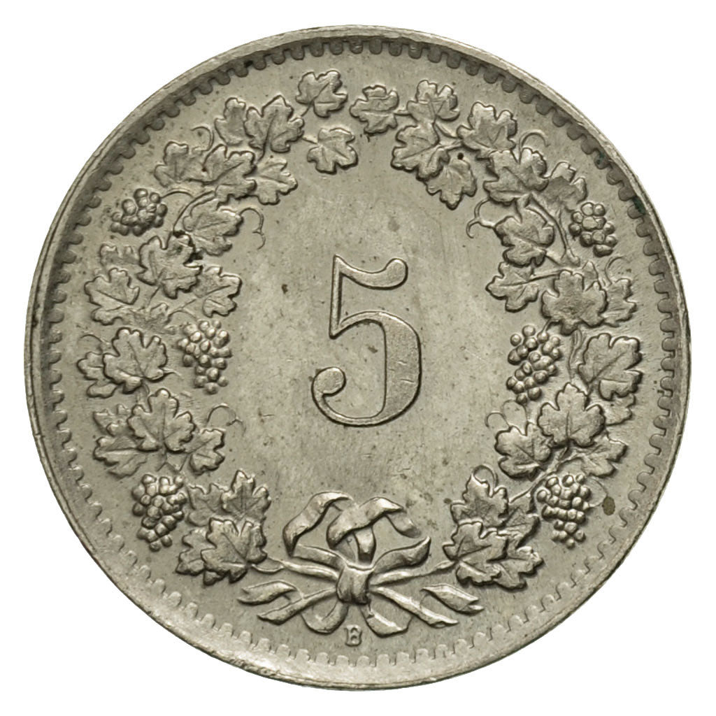 Moneda, Suiza, 5 Rappen, 1964, Bern, BC+, Cobre - níquel, KM:26