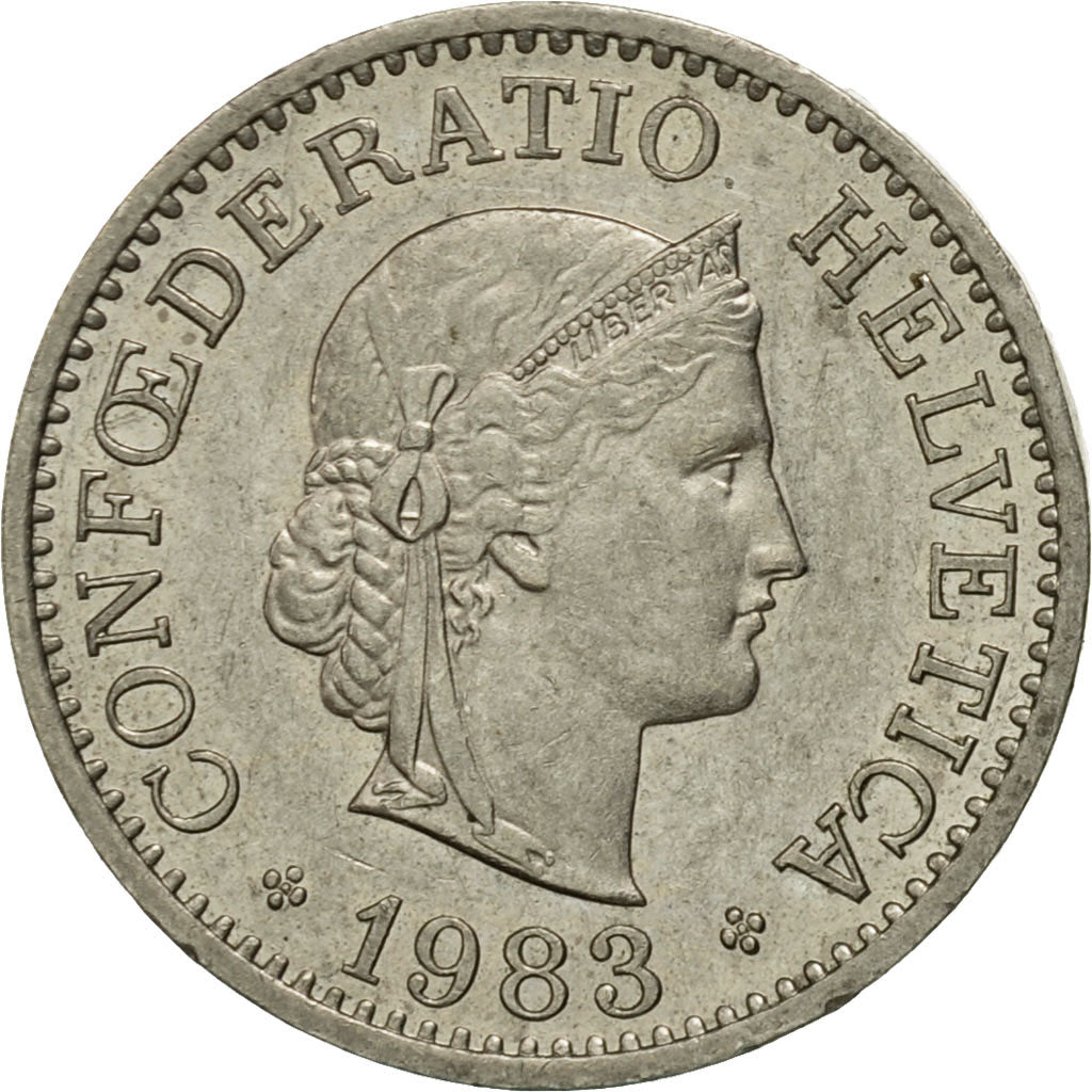 Moneda, Suiza, 10 Rappen, 1983, Bern, MBC, Cobre - níquel, KM:27