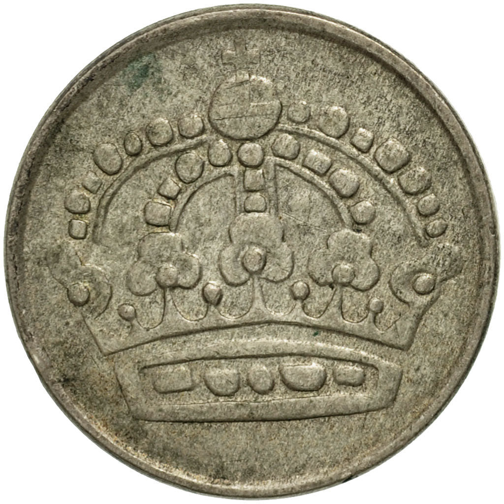 Münze, Schweden, Gustaf VI, 25 Öre, 1955, S+, Silber, KM:824