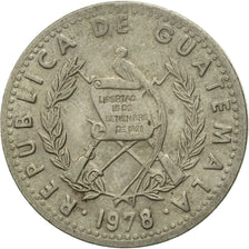 Moneta, Guatemala, 10 Centavos, 1978, VF(30-35), Miedź-Nikiel, KM:277.2