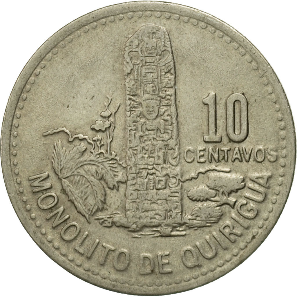 Münze, Guatemala, 10 Centavos, 1978, S+, Copper-nickel, KM:277.2