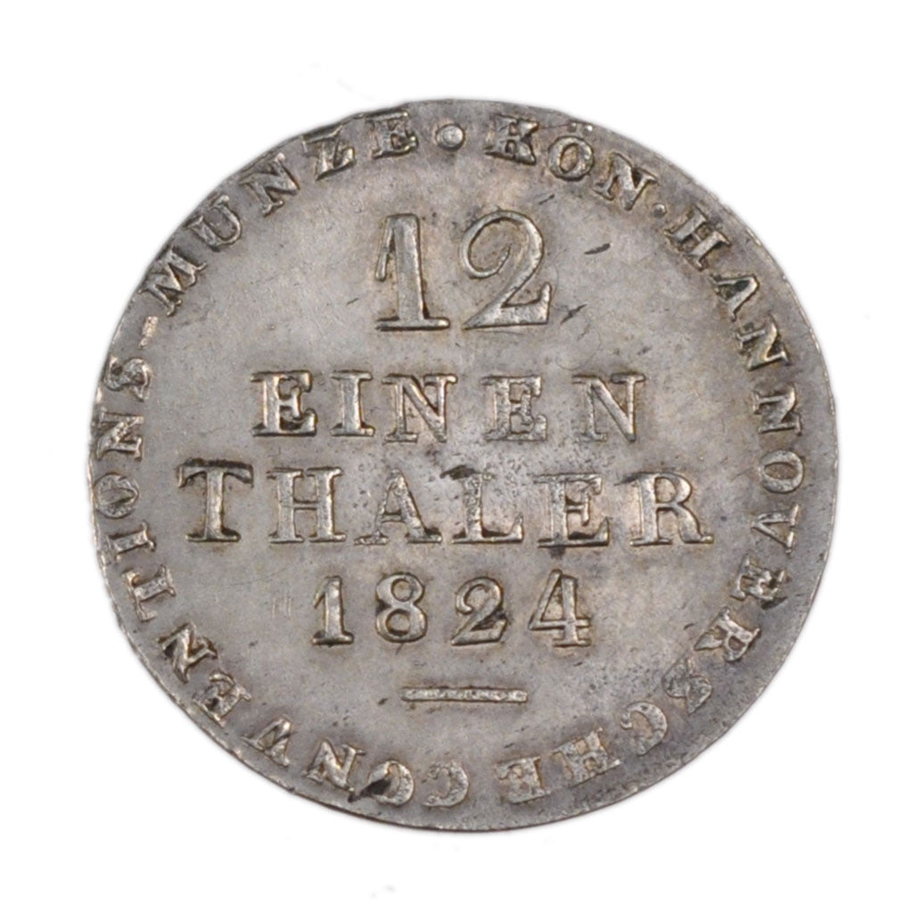 GERMAN STATES, 1/12 Thaler, 3 Mariengroschen, 1824, KM #139, VF(30-35), Silver,.