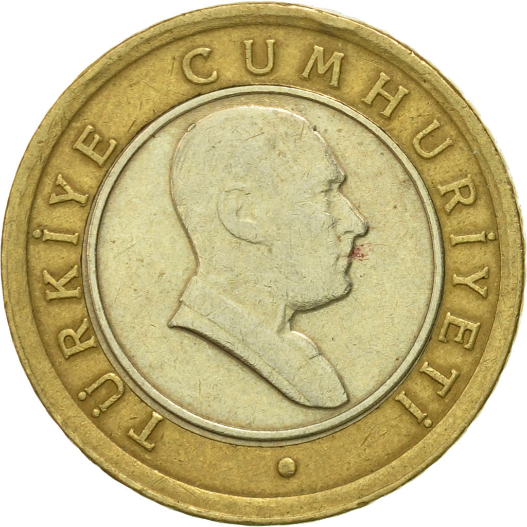 Coin, Turkey, 50 New Kurus, 2005, Istanbul, VF(30-35), Bi-Metallic, KM:1168