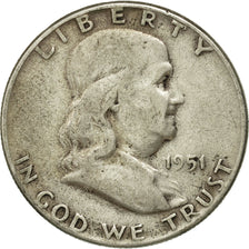 Moneta, Stati Uniti, Franklin Half Dollar, Half Dollar, 1951, U.S. Mint