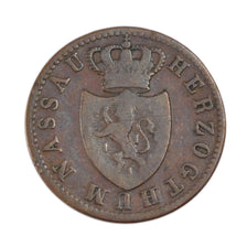 GERMAN STATES, Kreuzer, 1856, Wiesbaden, KM #67, VF(20-25), Copper, 3.50