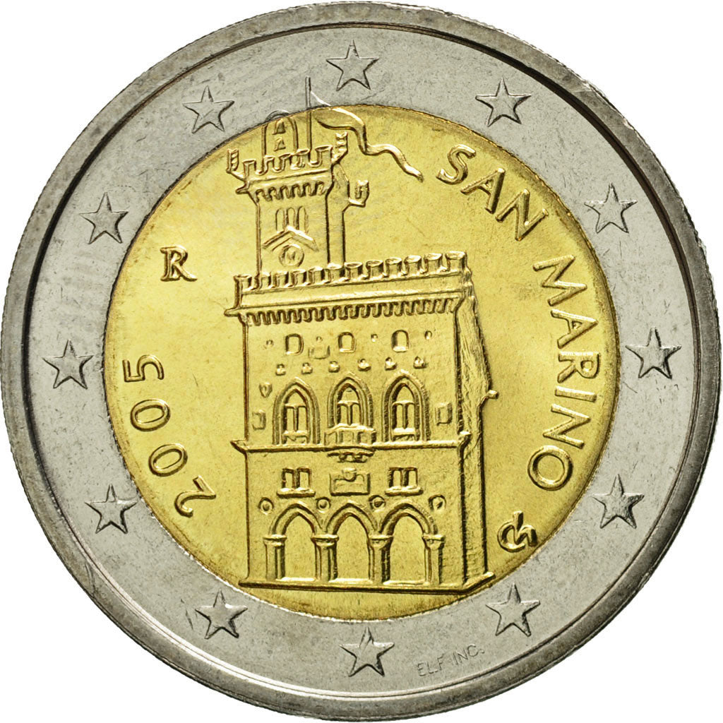San Marino, 2 Euro, 2005, FDC, Bi-Metallic, KM:447