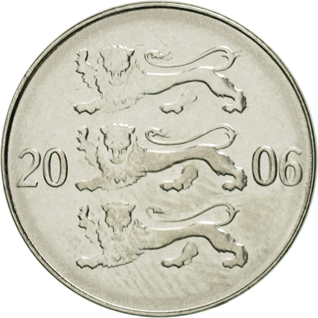 Moneta, Estonia, 20 Senti, 2006, no mint, SPL, Acciaio placcato nichel, KM:23a