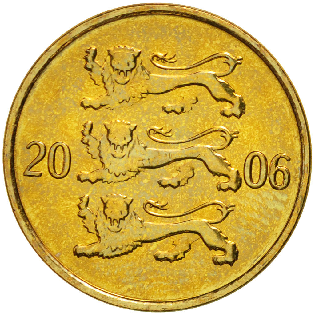 Moneta, Estonia, 10 Senti, 2006, no mint, MS(64), Aluminium-Brąz, KM:22