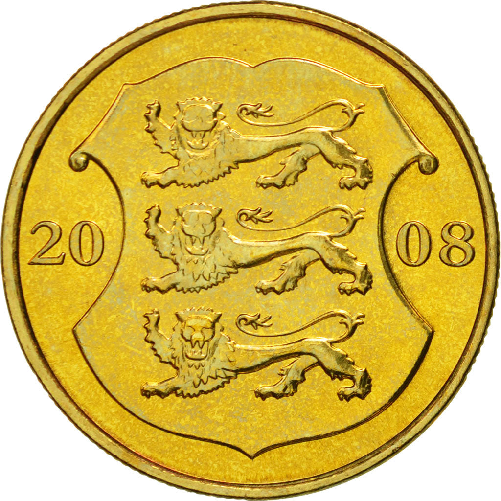 Munten, Estland, Kroon, 2008, UNC-, Tin, KM:44