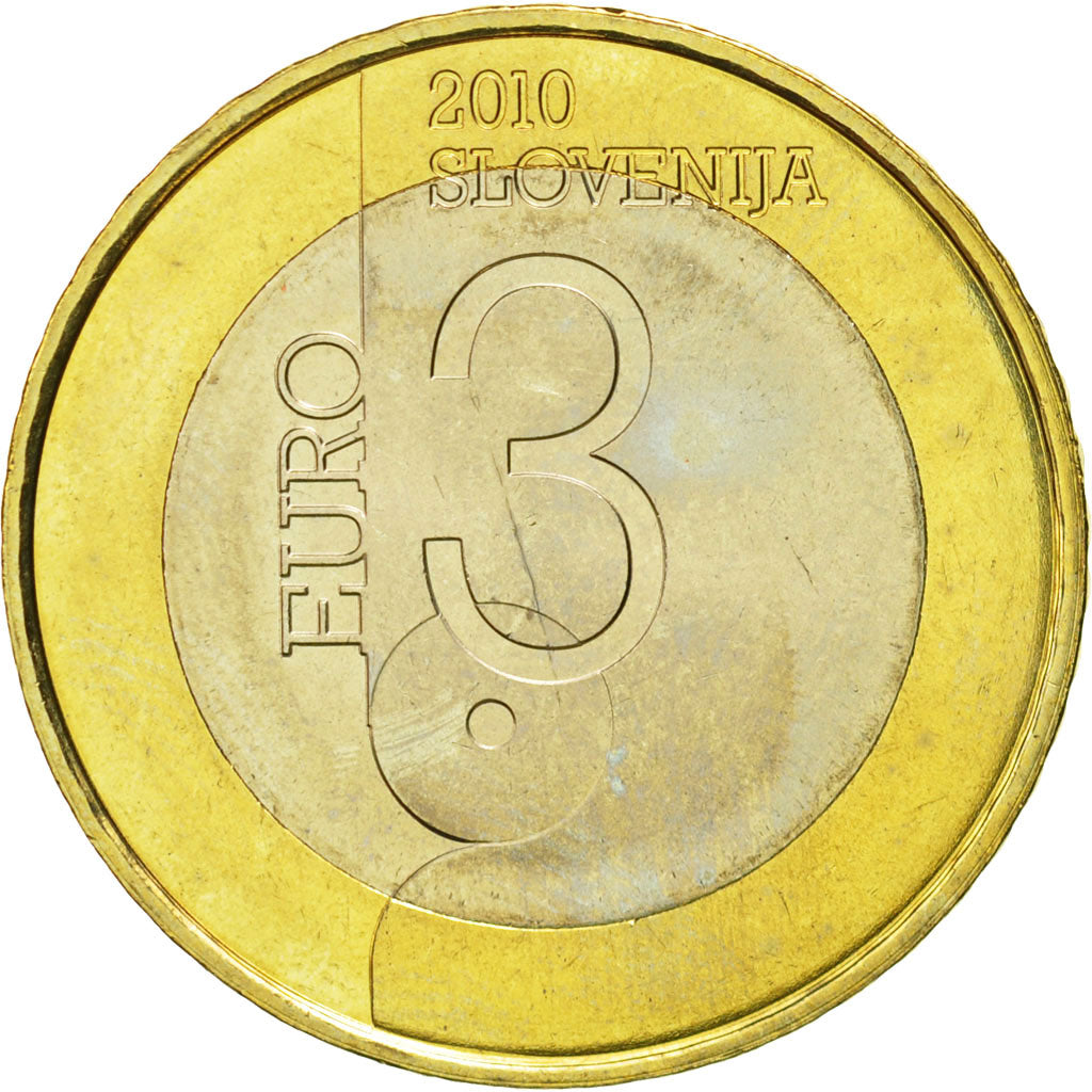 Monnaie, Slovénie, 3 Euro, 2010, SUP, Bi-Metallic, KM:95
