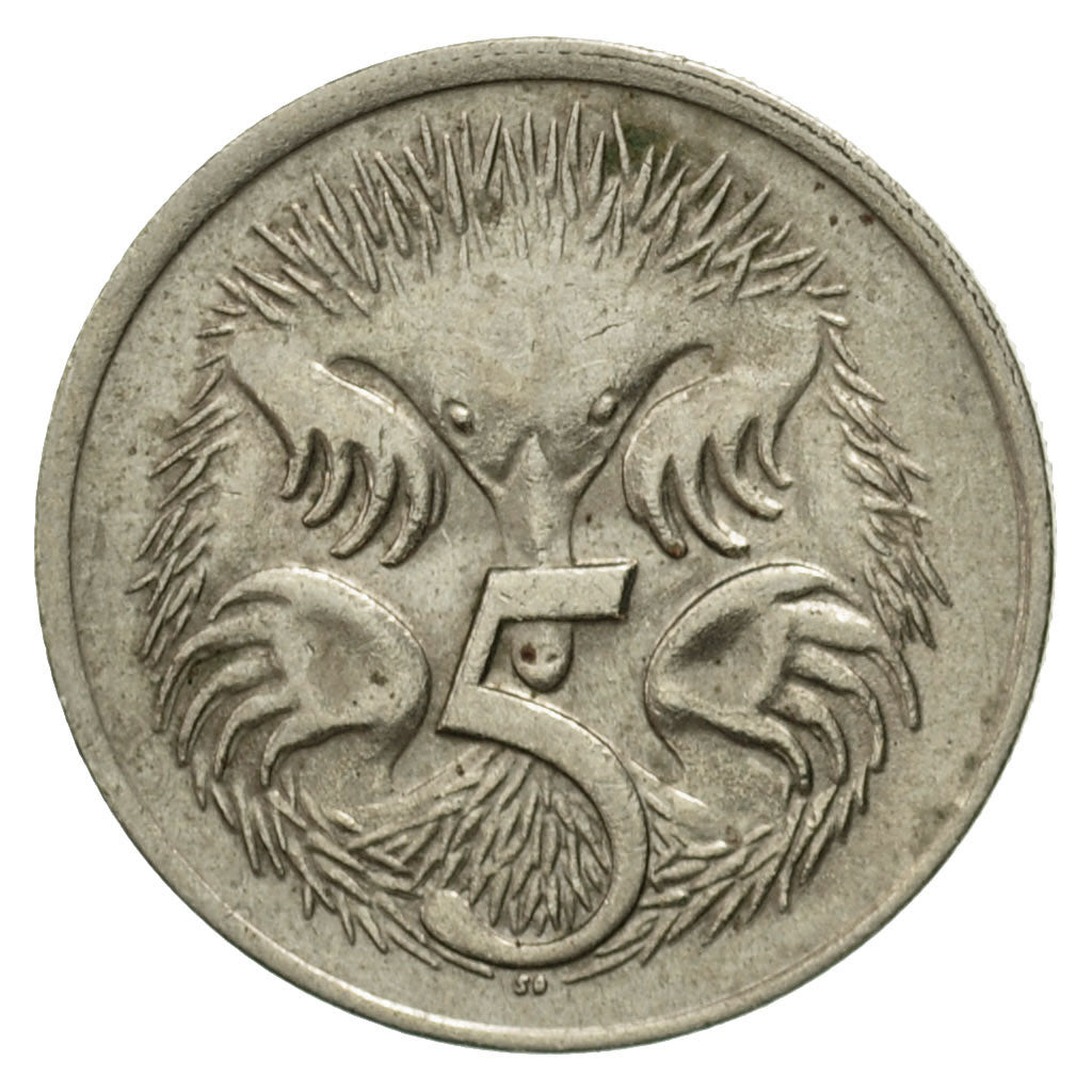 Munten, Australië, Elizabeth II, 5 Cents, 1977, Melbourne, ZF, Copper-nickel
