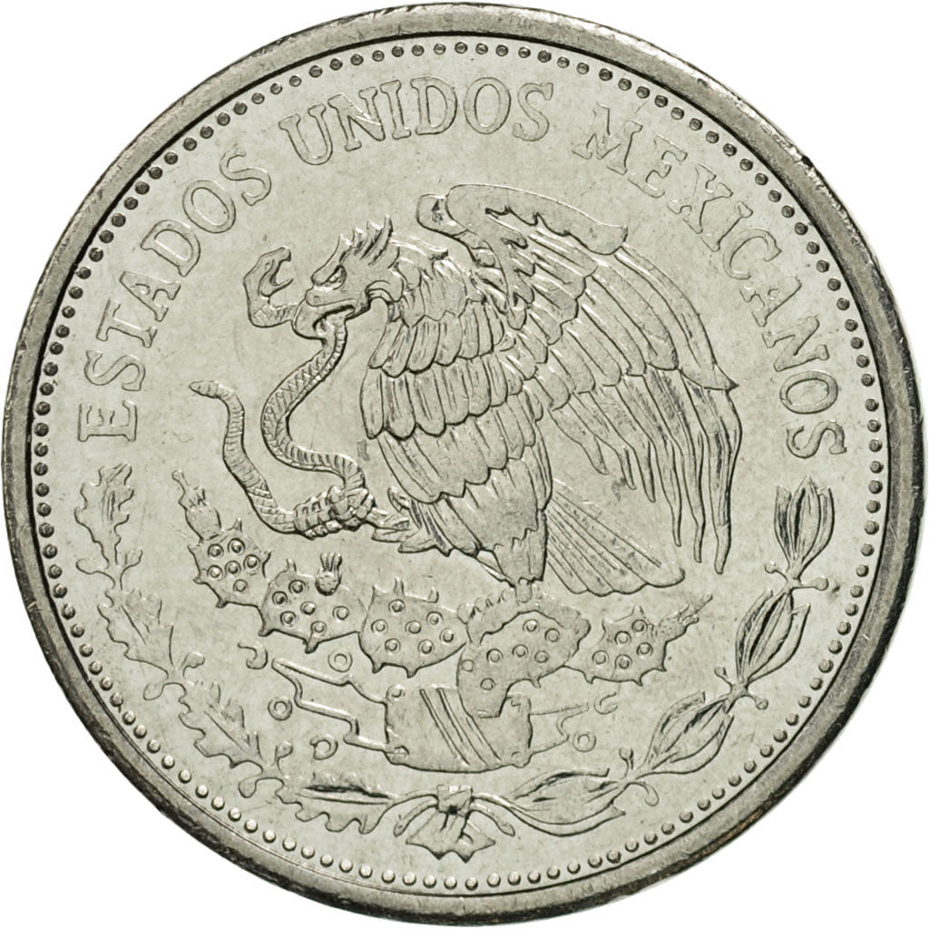 Moneda, México, 50 Pesos, 1988, Mexico City, MBC+, Acero inoxidable, KM:495a