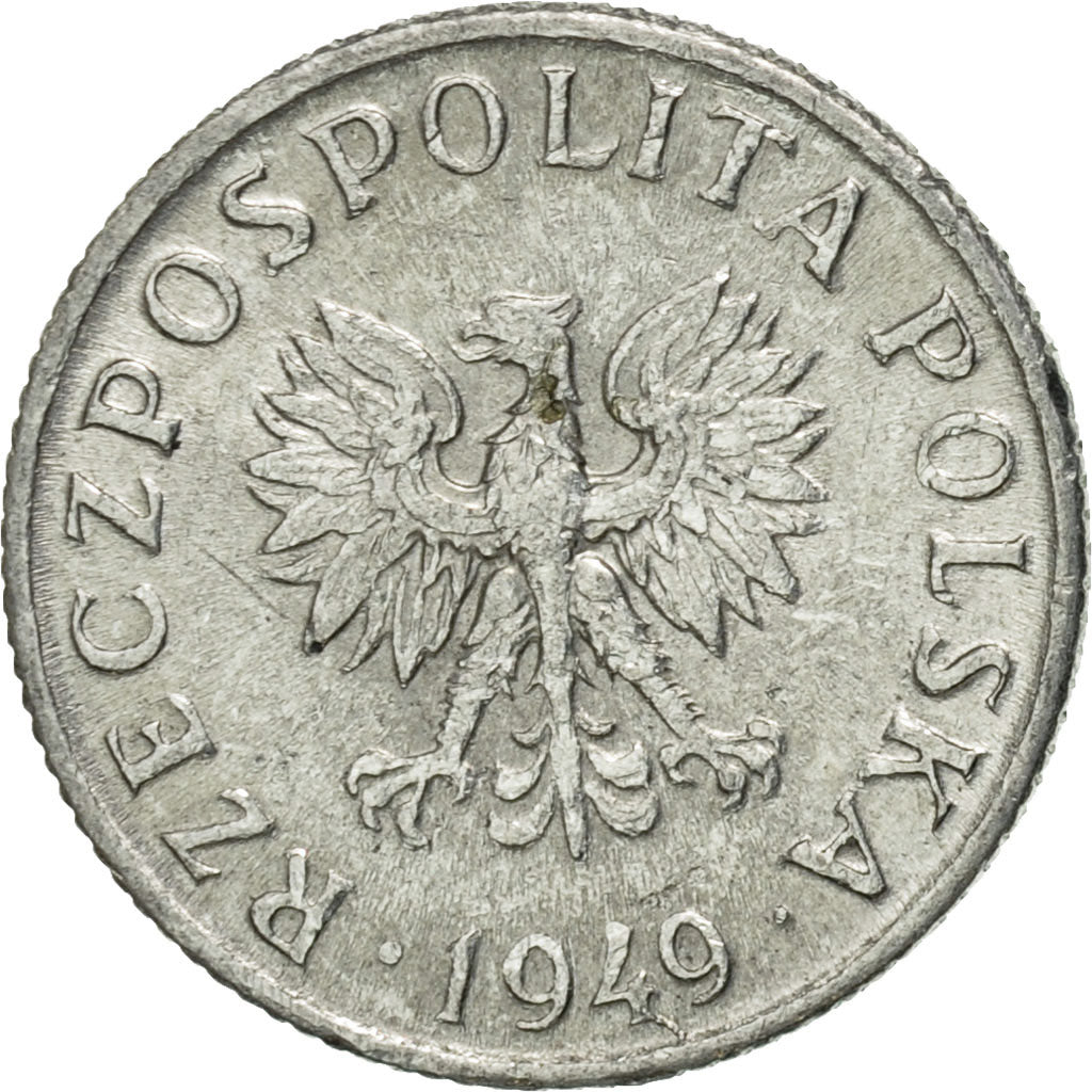 Coin, Poland, Grosz, 1949, Warsaw, VF(30-35), Aluminum, KM:39