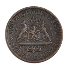 Moneda, Estados alemanes, NASSAU, Adolph, Kreuzer, 1860, Wiesbaden, MBC+, Cobre