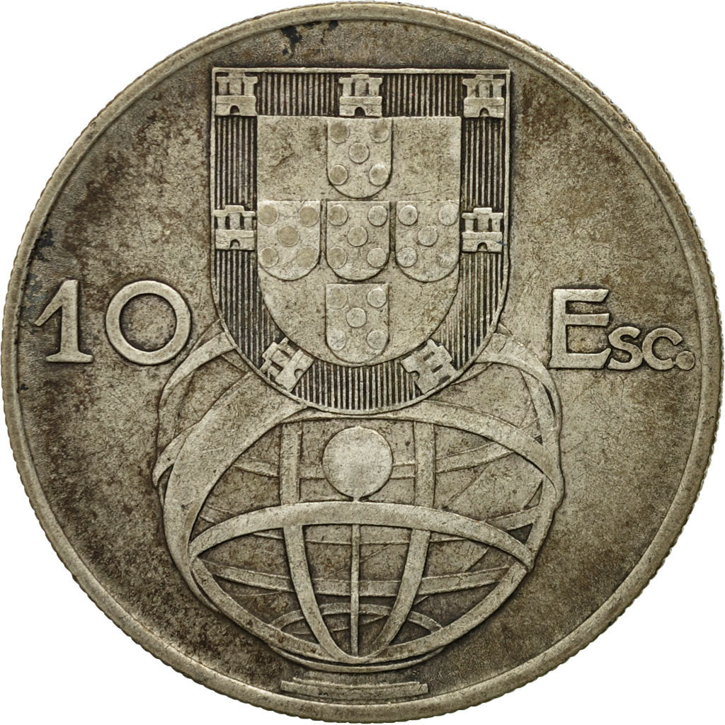 Moneta, Portogallo, 10 Escudos, 1955, MB, Argento, KM:586