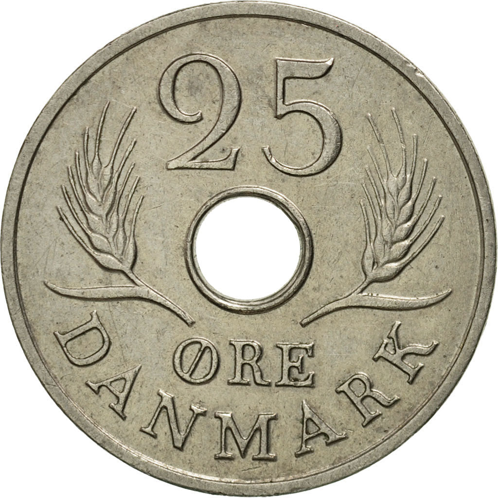 Monnaie, Danemark, Frederik IX, 25 Öre, 1967, Copenhagen, TTB, Copper-nickel