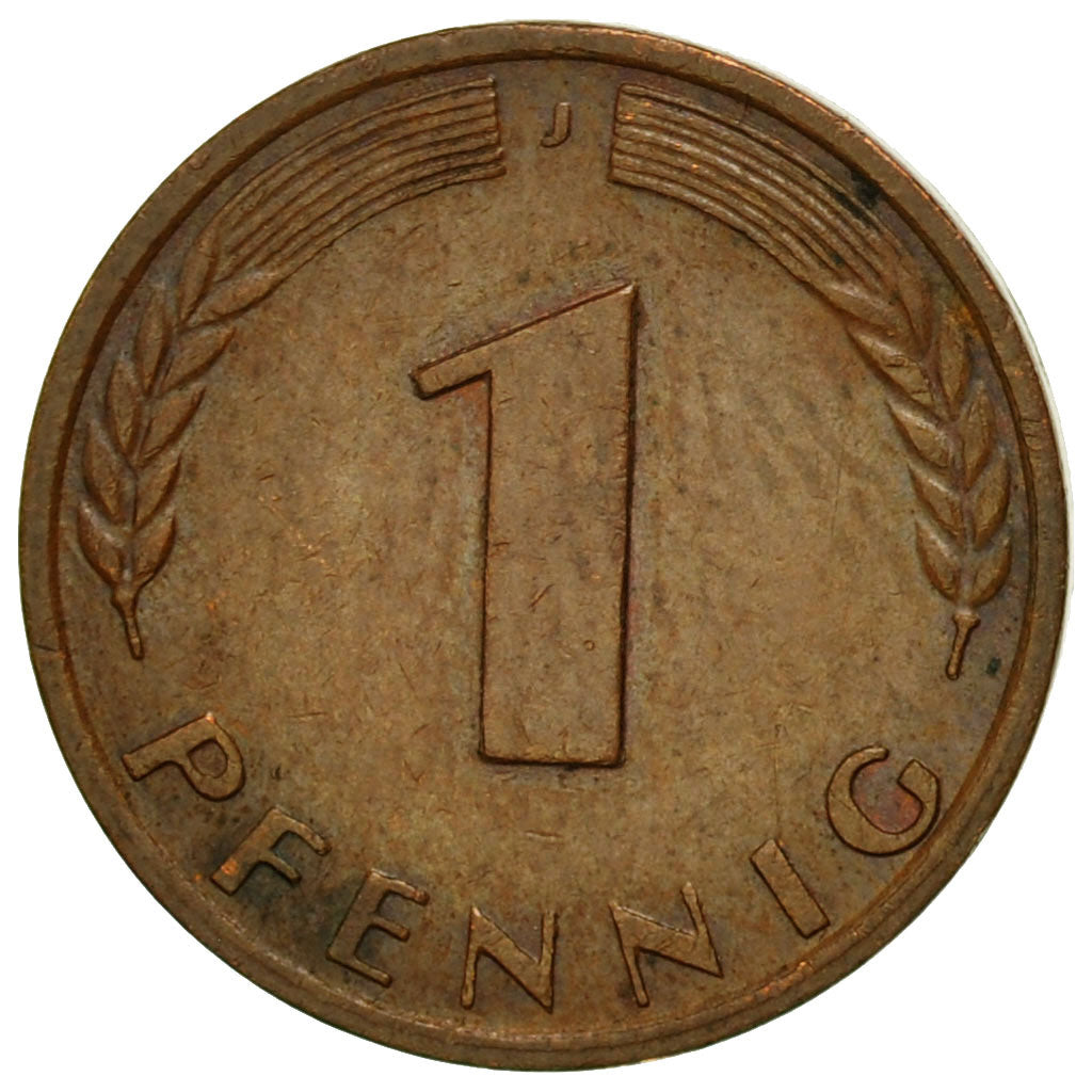 Coin, GERMANY - FEDERAL REPUBLIC, Pfennig, 1950, Hambourg, VF(30-35), Copper