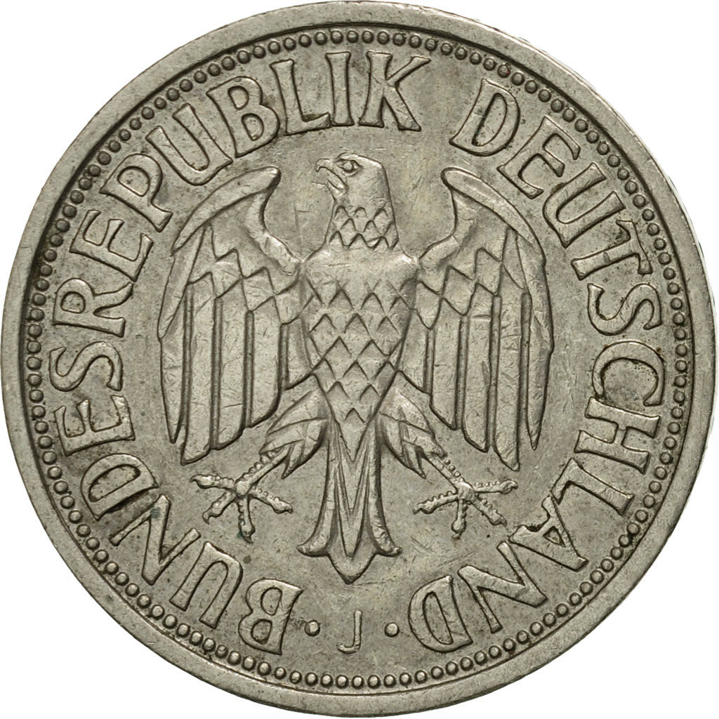 Moneta, GERMANIA - REPUBBLICA FEDERALE, Mark, 1955, Hamburg, BB, Rame-nichel