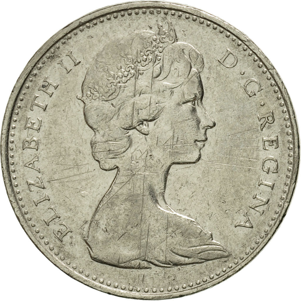 Coin, Canada, Elizabeth II, 5 Cents, 1975, Royal Canadian Mint, Ottawa