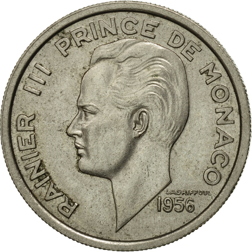 Münze, Monaco, Rainier III, 100 Francs, Cent, 1956, S+, Copper-nickel, KM:134
